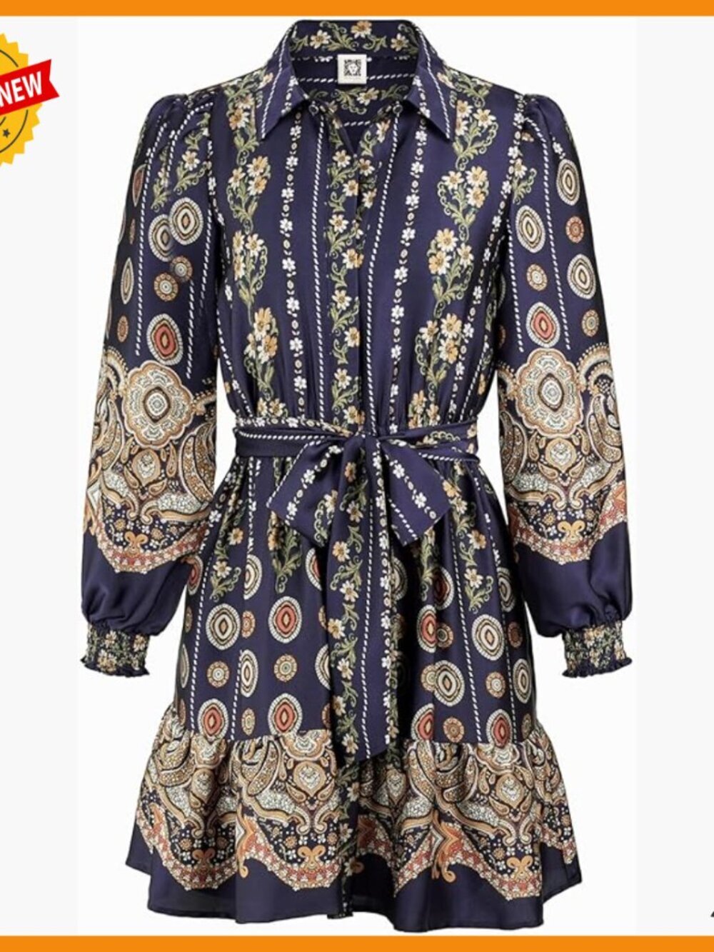 Long Sleeve Tiered Shirt Dress, Tailored Fit, Premium Fabric, Office Casual
